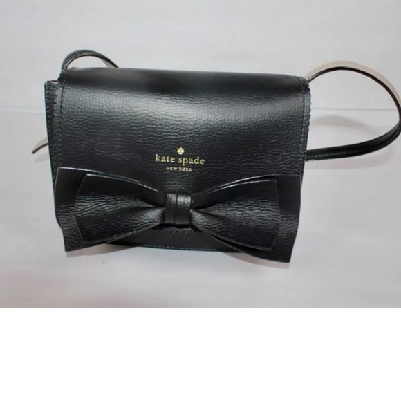 kate spade new york Kirk Park Saffiano Veronique Crossbody - Black/White - Picture 1 of 13